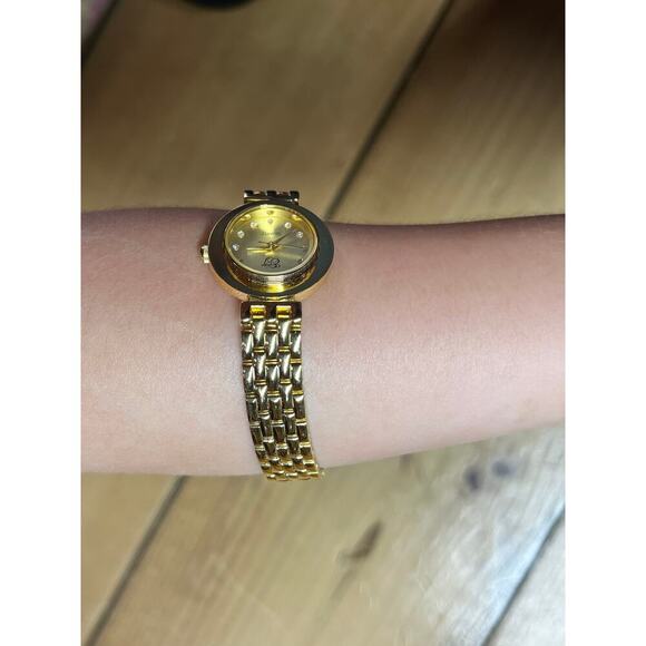 EJ Women's Gold tone quartz wrist watch. Faux Diamonds. Vintage? - Picture 2 of 10